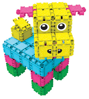 CLICS Glitter Eimer 8 in 1 – Bauplan-Modell: Hund