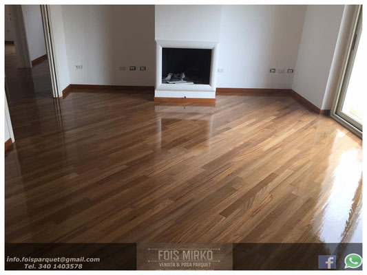 Restauro parquet esistente in teak