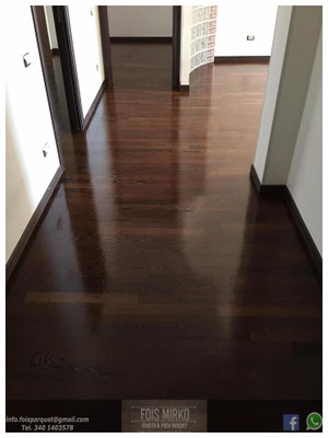 Restauro parquet  esistente in wengè