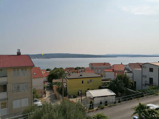 Blick vom Balkon der Unterkunft in Crikvenica