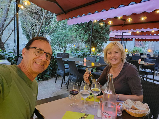 Wir speisen gut im Jardin des Arts