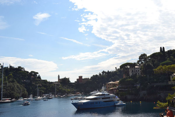 Yacht in der Bucht von Portofino