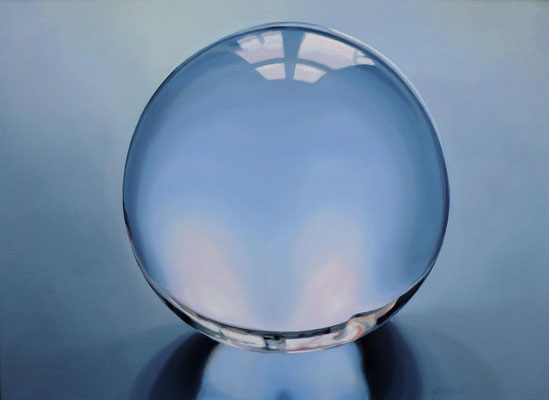 Blase grau, Öl auf LW, 40 x 50 cm