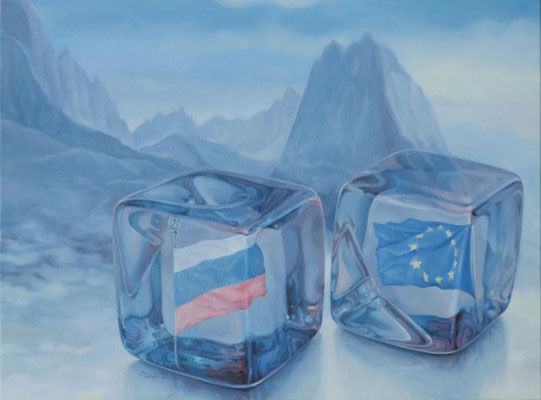 Eiszeit, 60 x 80 cm, Ölfarbe a. LW