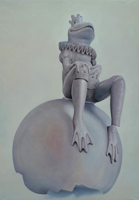 Froschkönig2, 80 x 55 cm, Ölfarbe a. LW