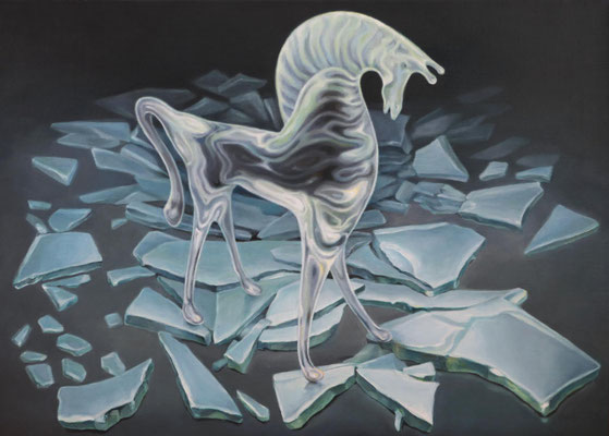 Unterm Hammer, 50 x 70 cm, Ölfarbe a. LW