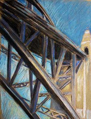 Sydney Harbourbrigge, Pastell, 38 x 28 cm