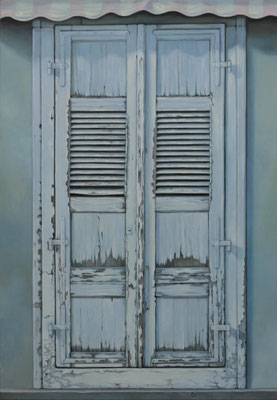 geschlossen, Ölfarbe a LW, 100 x 70 cm