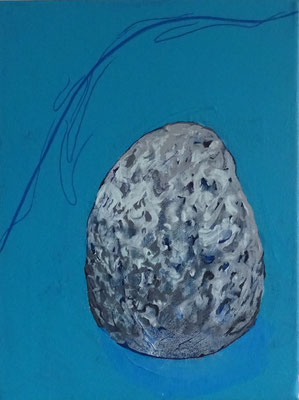 Airprocess stone Acrylic on canvas with sai 400×300mm　2022