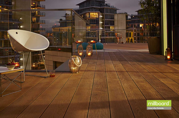 Hersteller MILLBOARD © - Premium Terrassendielen für Terrassendecks in Holzoptik