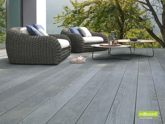 Hersteller MILLBOARD © - Premium Terrassendielen für Terrassendecks in Holzoptik