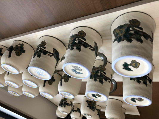 古九谷宮本窯飯田屋赤絵大鉢獅子の図1客