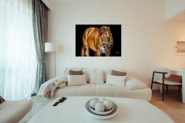 Quarter Horse Acrylgemälde mit Raumwirkung