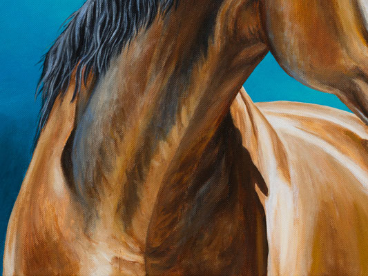 Detail Hals Warmblut Acryl