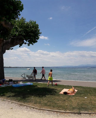 Spiaggia sul lago di Garda 