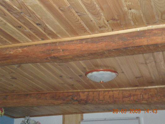 Plafond cuisine en bois