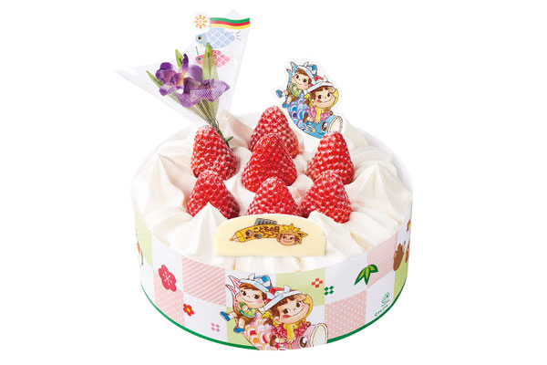 ペコちゃんポコちゃん苺のショートケーキ