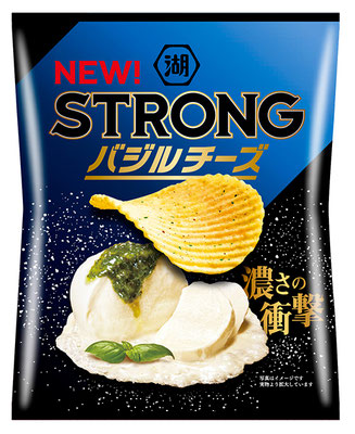 湖池屋STRONG ポテトチップス バジルチーズ