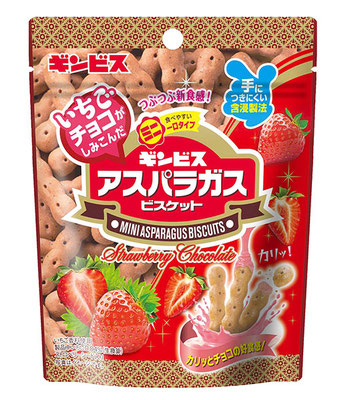いちごチョコがしみこんだミニアスパラガス