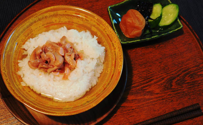 今日はイカの塩辛　ー　朝の湯漬け vol. 1　ー