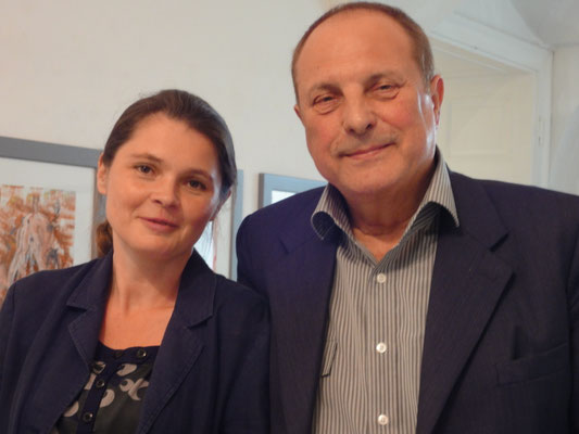 Carolin Walker und C.L.Attersee ©Galerie Walker und beim Künstler