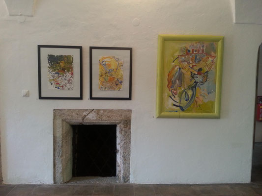 Einblick in die Ausstellung "Impuls Natur"  im Schloss Ebenau, 2015 ©beim Künstler und Galerie Walker