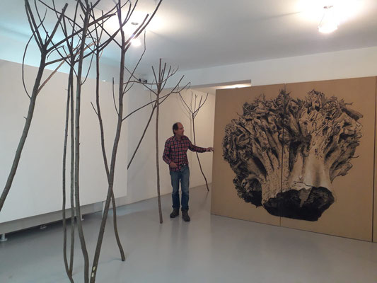 Manfred Bockelmann im Kunstraum in Klagenfurt, 2019 ©beim Künstler und Galerie Walker