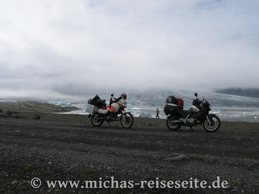 Der "kleine" Gletschersee Fjallsarlon (quasi der kleine Bruder des Jökulsarlon)