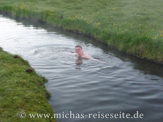 In den Flüssen in Landmannarlaugar kann man baden ;-)