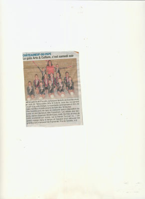 Arts & Culture. Annonce du gala du 24/06/2017