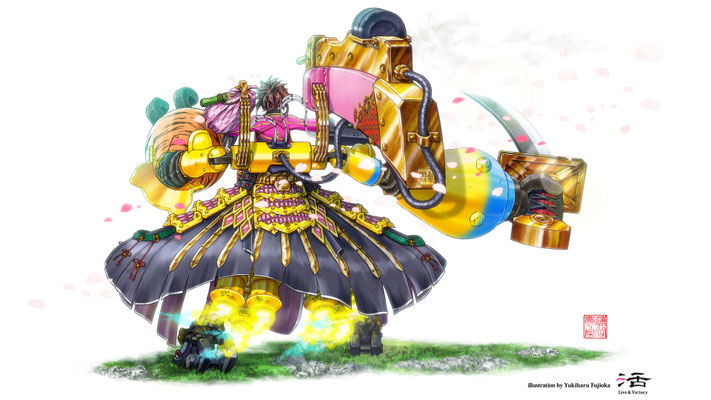 【ファンアート】『サクラ革命』「鷲羽もえみ」霊子ドレスの 後ろ姿