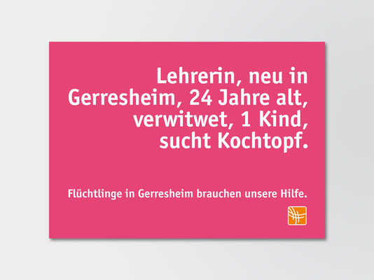Bürgerstiftung Gerricus, Düsseldorf-Gerresheim | Postkarte mit Spendenaufruf