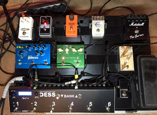 Switcher Pedalboard, DESS, Effect, switching system, Amp, Splitter, Audio system