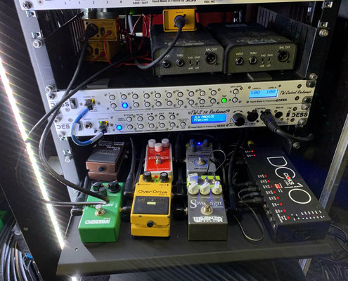 Rack Jean Luis Aubert, Sample Video, Sample Audio, DESS, Switcher, Midi Brain, Cerveau Midi, Merger Midi, Guitar, Effects, Amp