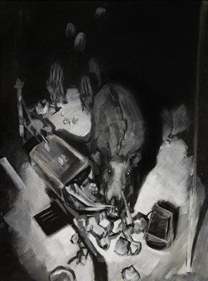 Rotte, 2020, Acryl auf MDF