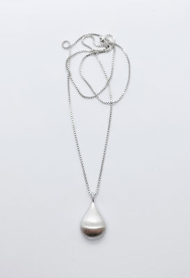 Bodenseetropfen Kette klein Silber