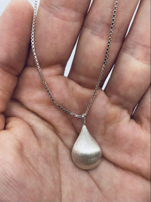 Bodenseetropfen Kette klein Silber