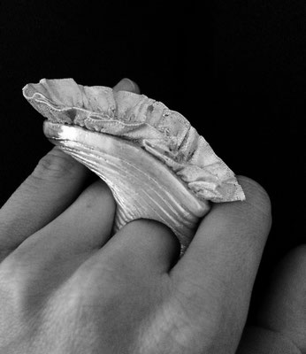 Hut Ring mit galvanisiertem Stoff Silber