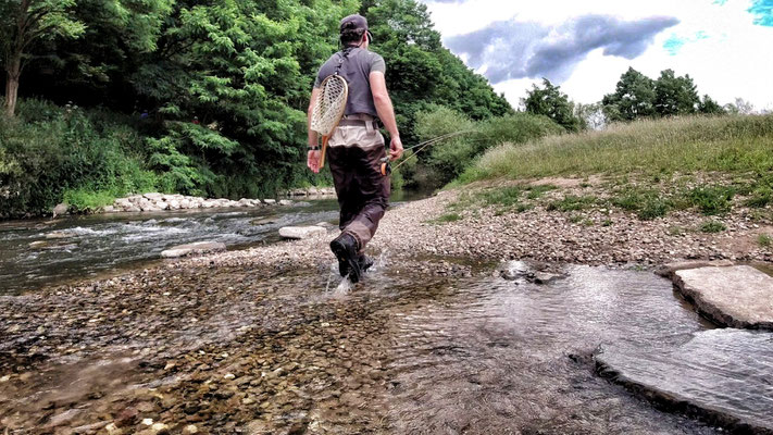 Fliegenfischen lernen in Deutschland in Kursen der Fliegenfischerschule-Hessen