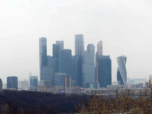 Blick auf Moskau City 