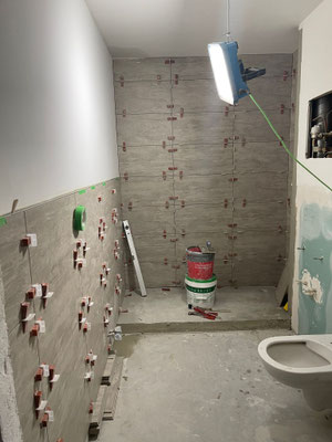 Dusche Umbau arbeiten 