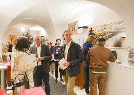 Pressetermin @ STROB Galerie. Foto: (c) Caritas Salzburg/Andreas Schuetz