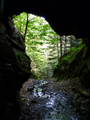 Blick aus dem unteren Mundloch.