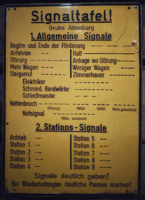 Signaltafel der Grube Altenburg