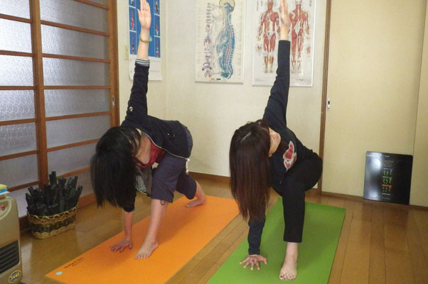 三角のポーズ