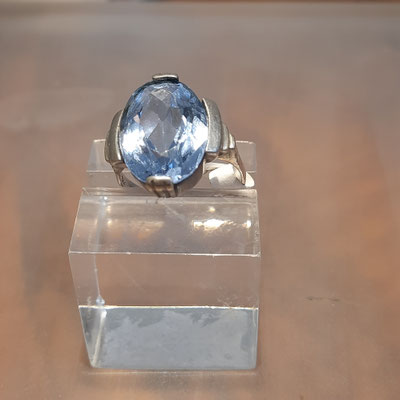 Blautopas Ring 830er Silber Nr4