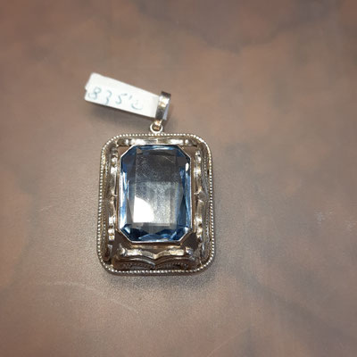 Blau Topas Anhänger Nr 4 835er Silber