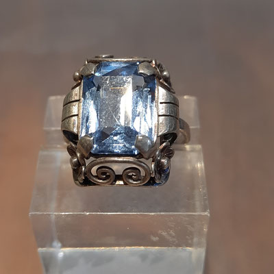 Blautopas Ring Silber 835er Nr2