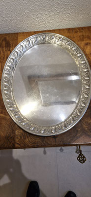Jugendstil Tablett oval 800er Silber Koch & Bergfeld