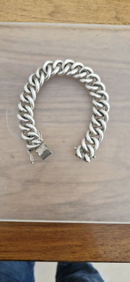 sehr breites schweres Rundpanzerarmband 925er Sterling Silber Schweden